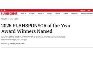 Plan Sponsor of the Year 2025 Winner